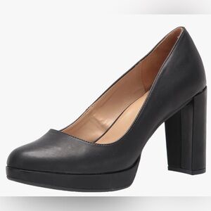 Naturalizer Women Berlin Chunky High Heel Platform Pump black smooth